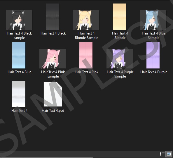 【VRoid】 4. Hair Texture (Commercial) / 髪テクスチャ