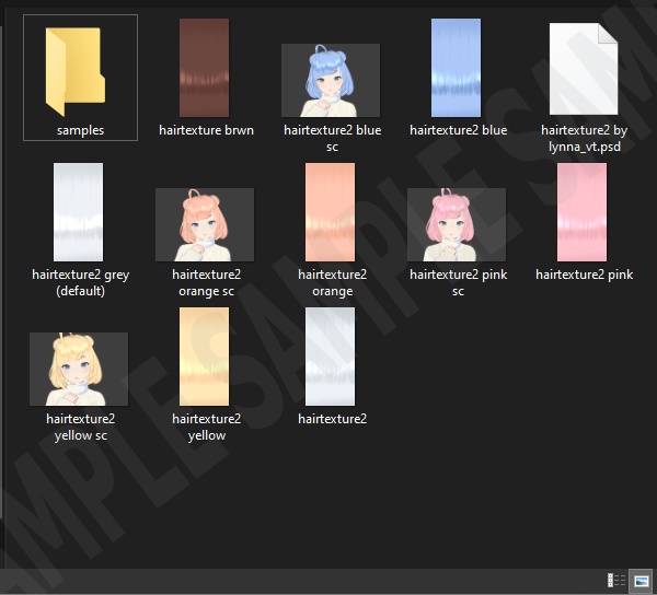 【VRoid】 2. Hair Texture (Commercial) / 髪テクスチャ