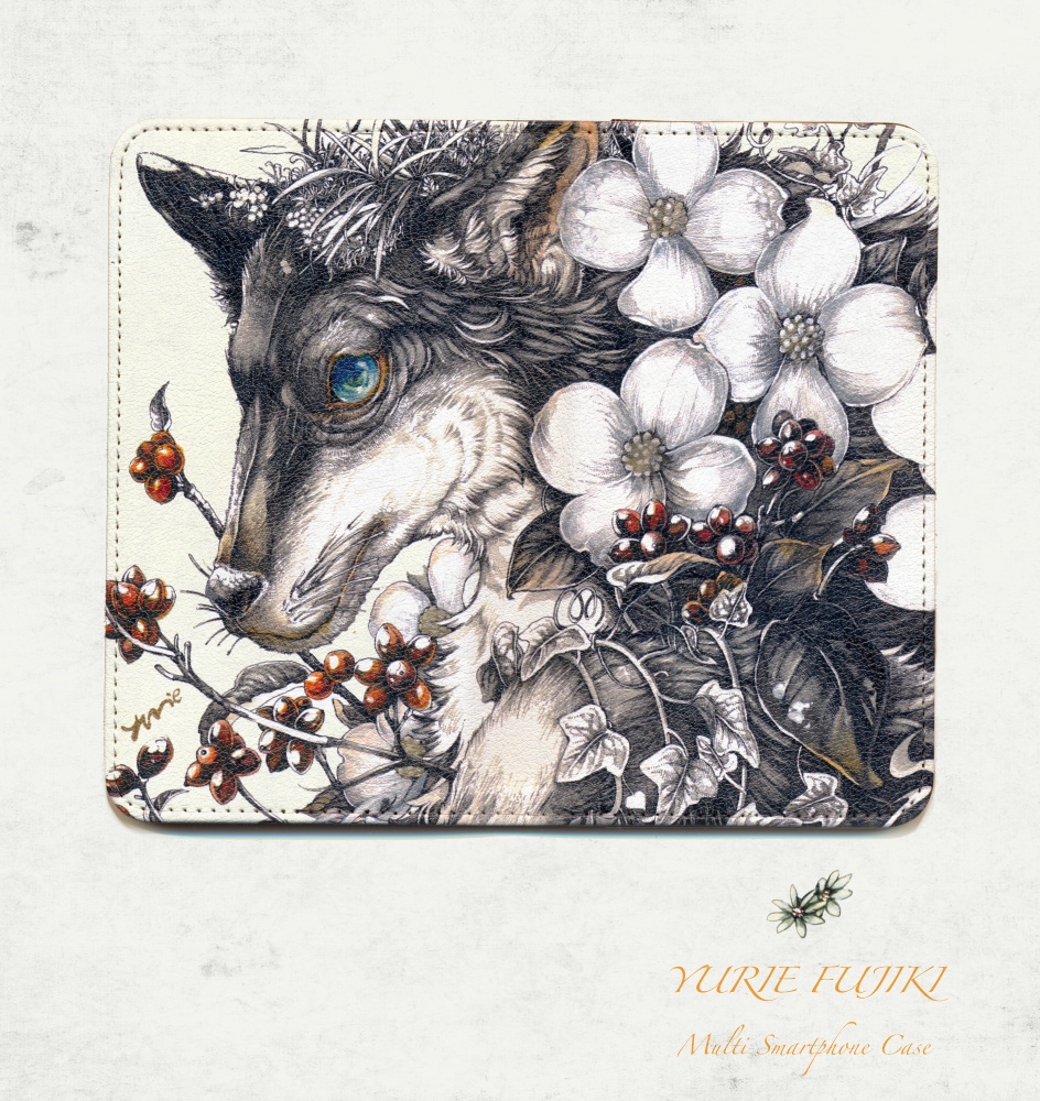 オオカミスマホケース 手帳型マルチサイズ