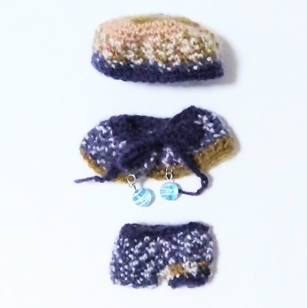 ちぃぬい用 帽子 ポンチョ パンツ 3点セット