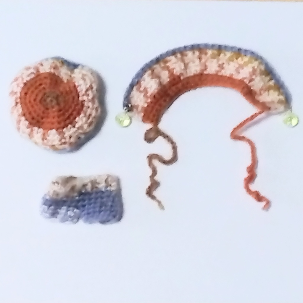 ちぃぬい用 帽子 ポンチョ パンツ 3点セット