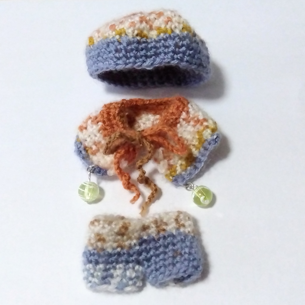 ちぃぬい用 帽子 ポンチョ パンツ 3点セット