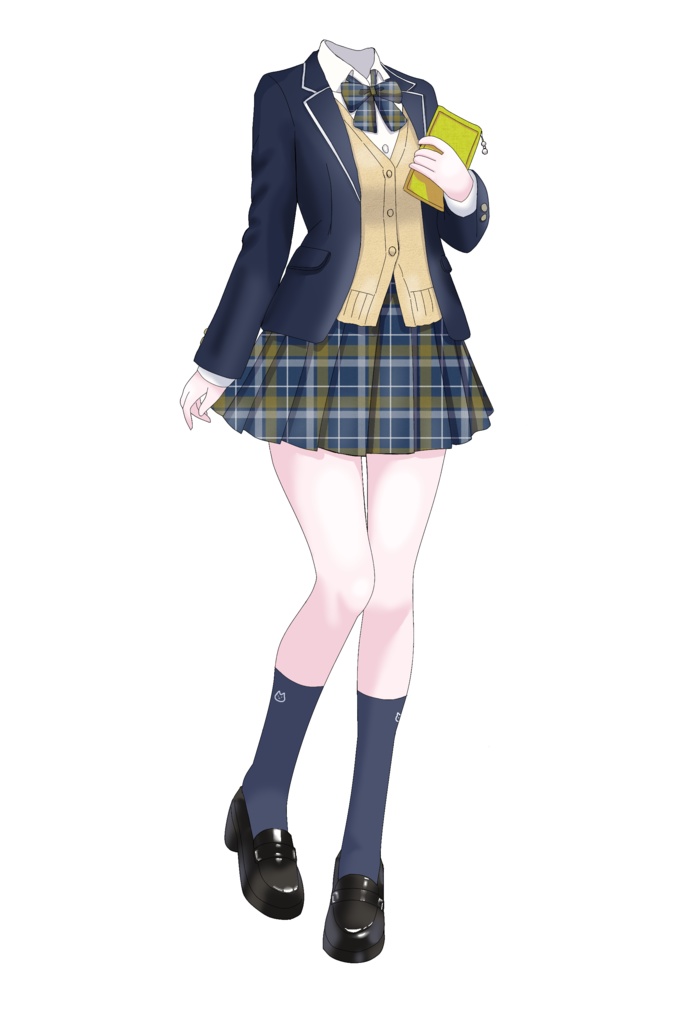 ブレザー制服お着替え素材