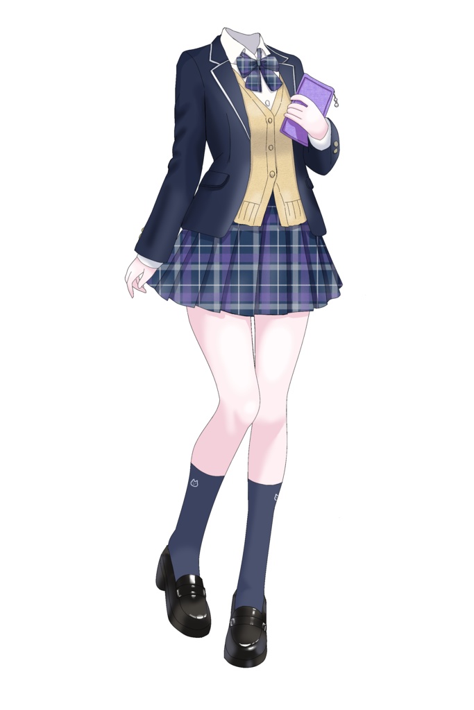 ブレザー制服お着替え素材