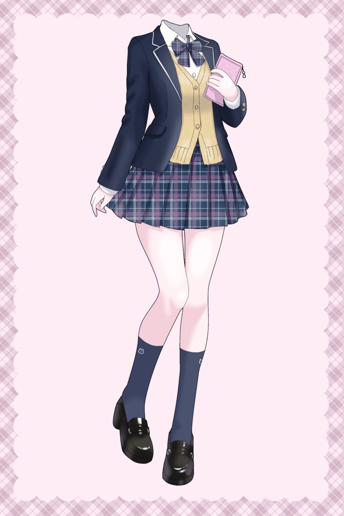 ブレザー制服お着替え素材