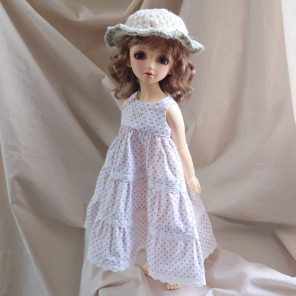 "DearSD"水玉ティアードワンピース