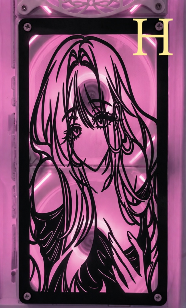 アニメ風 PCファンカバー / カスタムグリル / Anime PC Fan Cover / Custom Cooler Grill