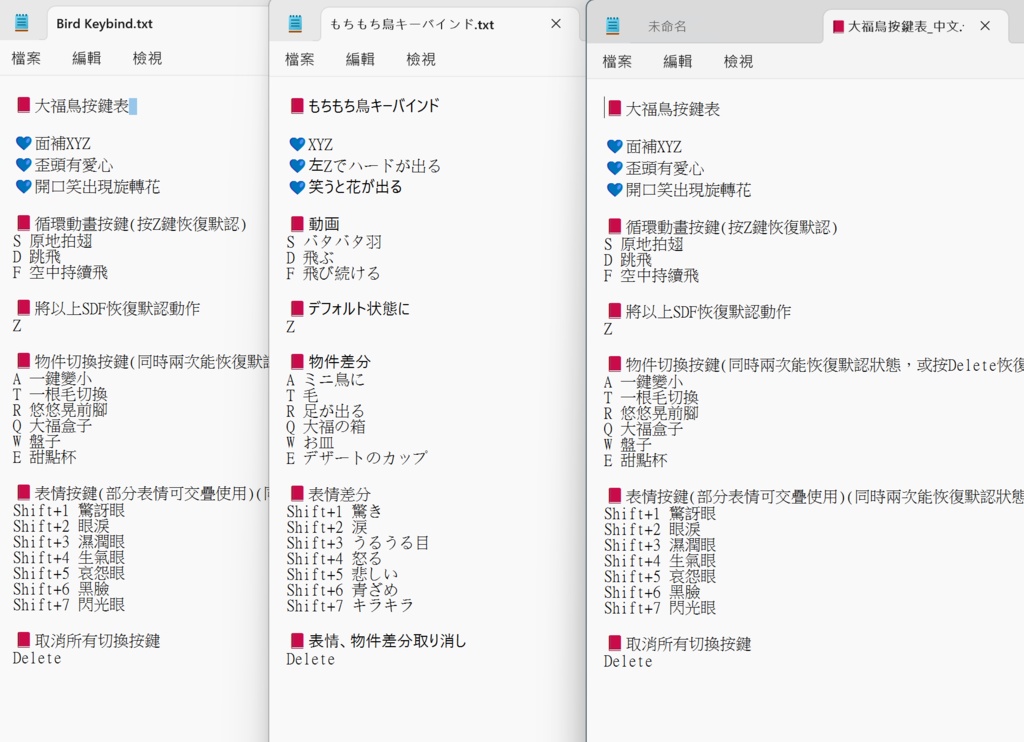 【Live2Dアイテム】モチモチ大福鳥/Bird