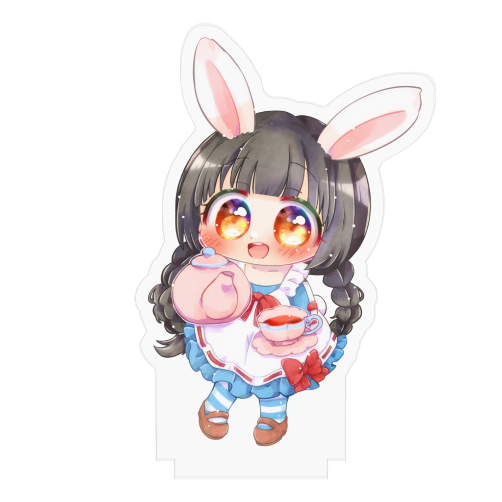 紅茶を淹れる夏夜ミアラ(知香様作成)