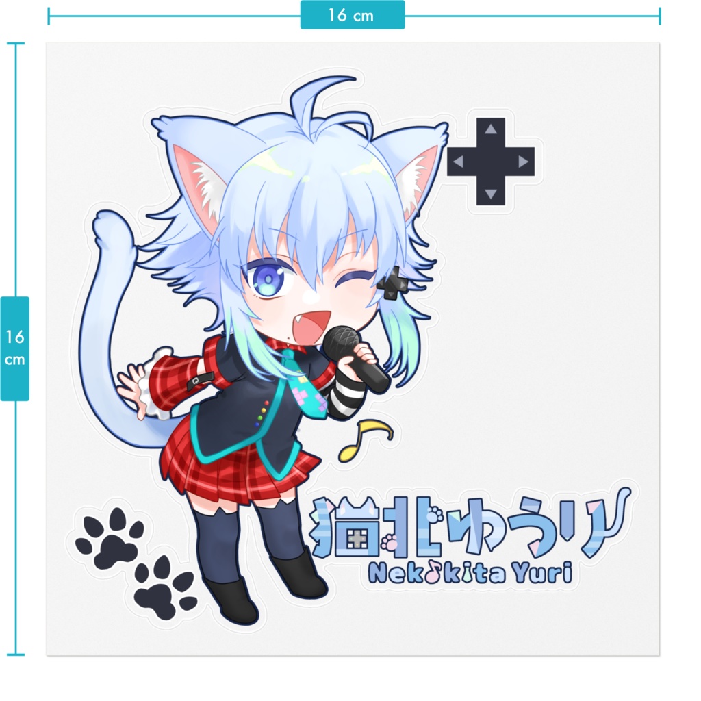 猫北ゆうり歌ウインクverステッカー