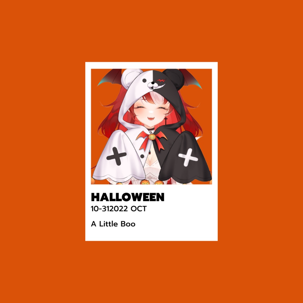 [Vtuber Assets] Halloween Monokuma Cloak