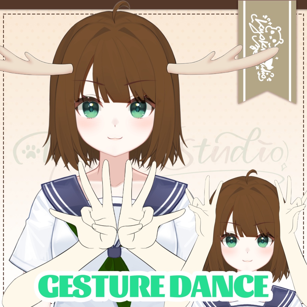 [Free Vtuber Assets] Dance from しかのこのこのここしたんたん