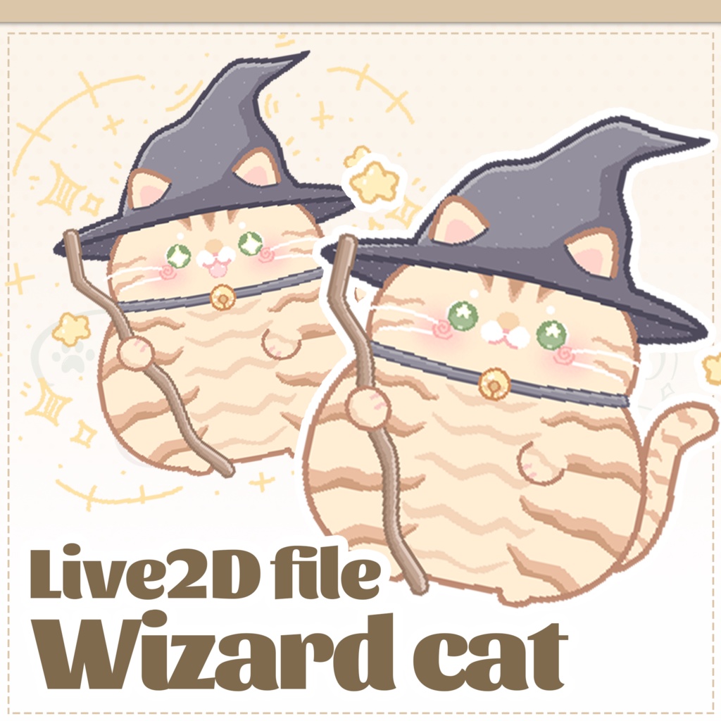 Wizard cat Live2D model 