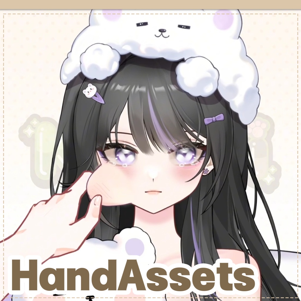 [Vtuber Assets] Hand assets setB