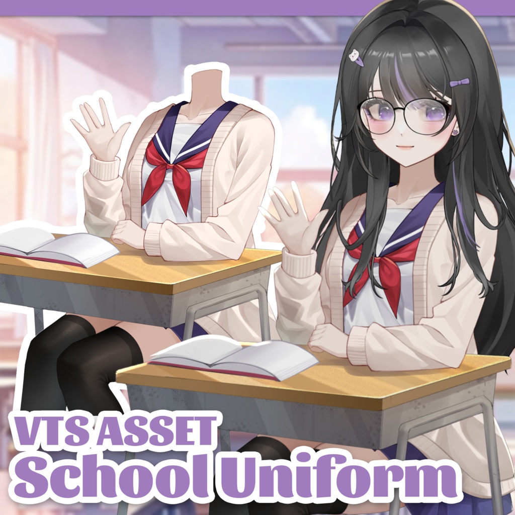 [Vtuber Assets] School Uniform
