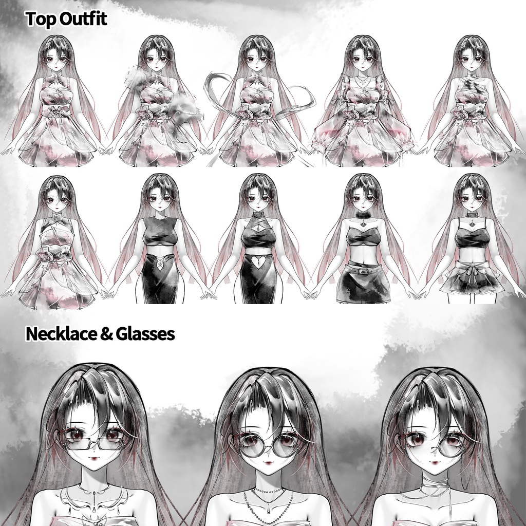 カスタマイズ可能なインク風Vtuberモデル/Customizable Ink Vtuber Model