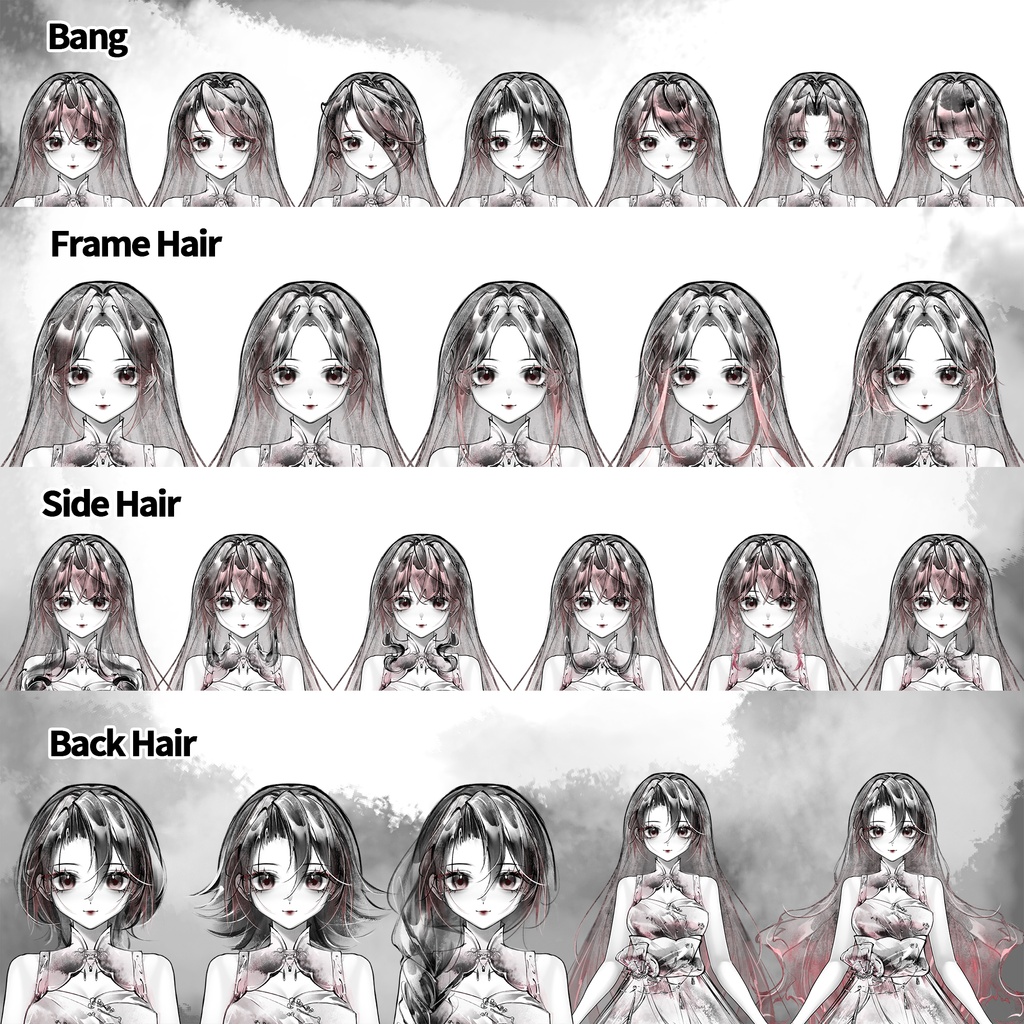 カスタマイズ可能なインク風Vtuberモデル/Customizable Ink Vtuber Model