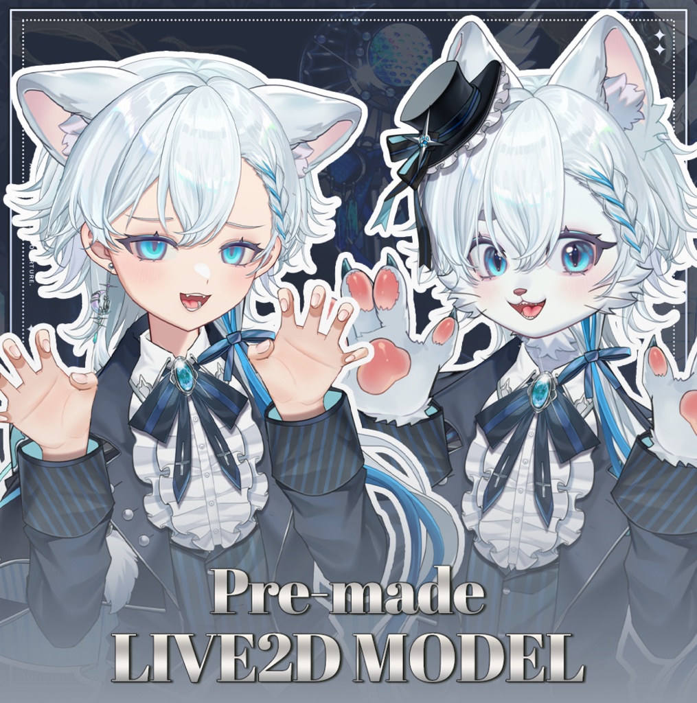 [汎用モデル] 男の子？それとも猫？ユキはどっちも！/ [Live2D Premade Model] Boy or cat? Yuki can be both!