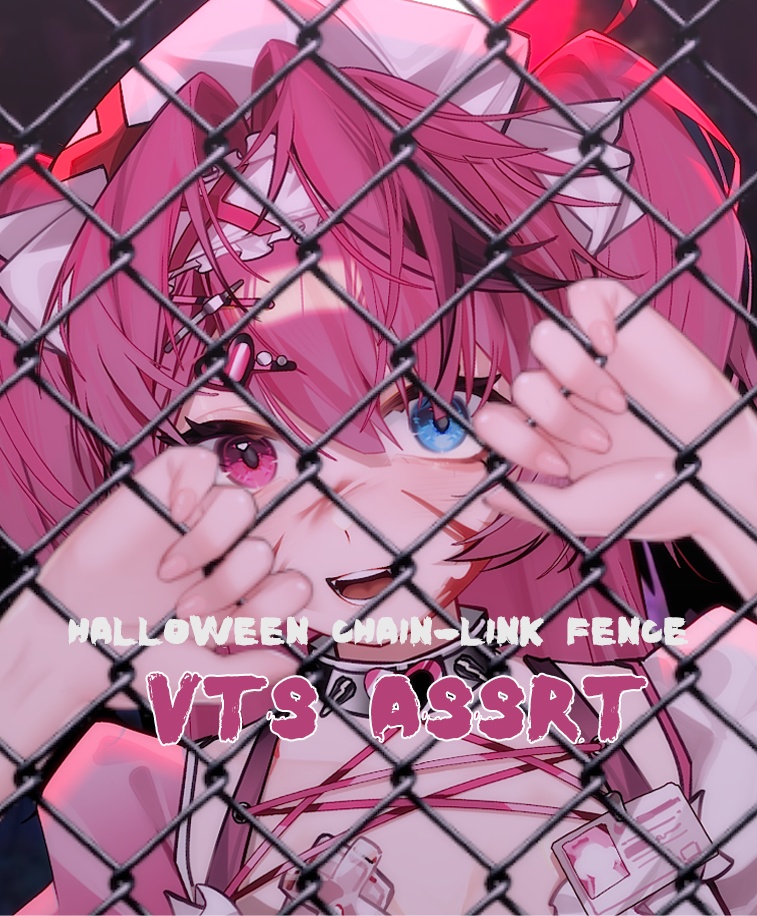 【VTuber素材】ハロウィン素材・金網フェンス/[VTuber Asset] Halloween Chain-Link Fence