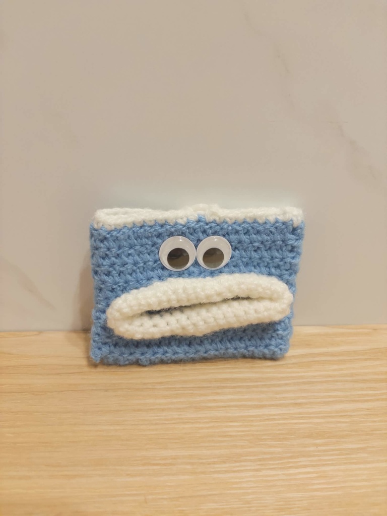 お口ポケットティッシュ入れ（青）