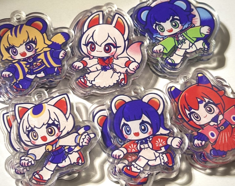 縁起置物ランダムアクリルキーホルダー