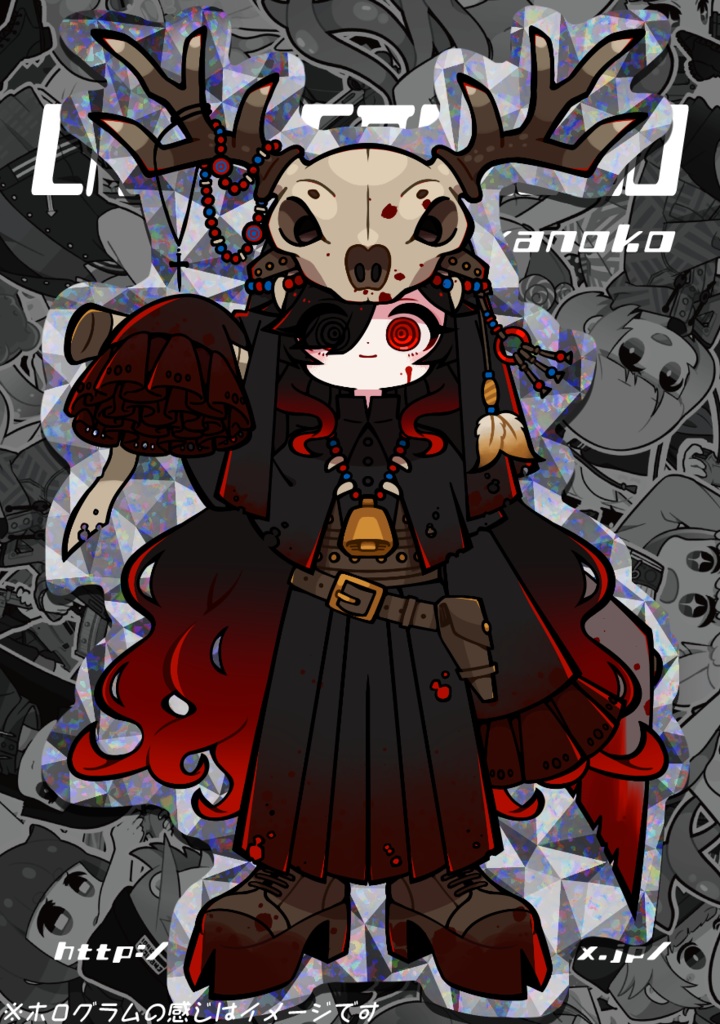 HappyHalloween2024鹿ステッカー