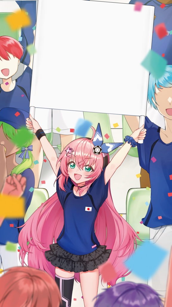 光りりあ 日本代表応援タペストリー 文字あり