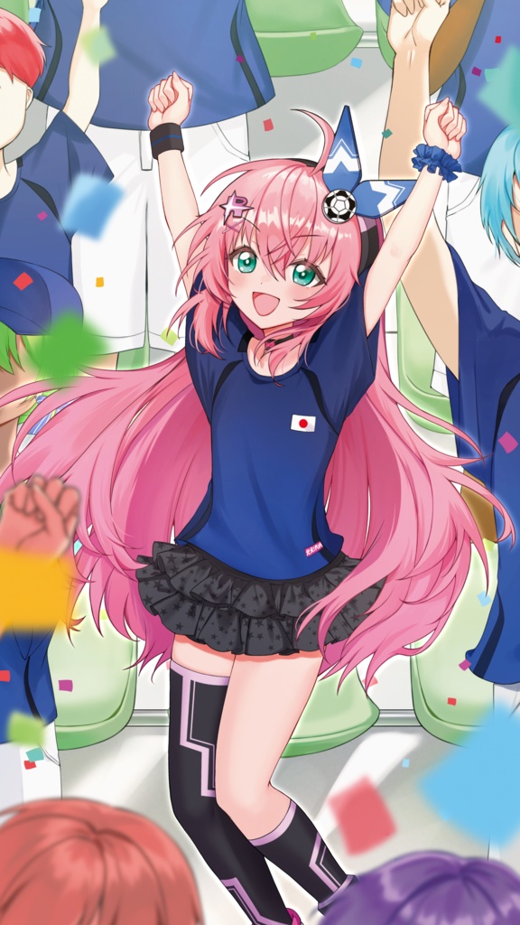 光りりあ 日本代表応援タペストリー (文字なし)