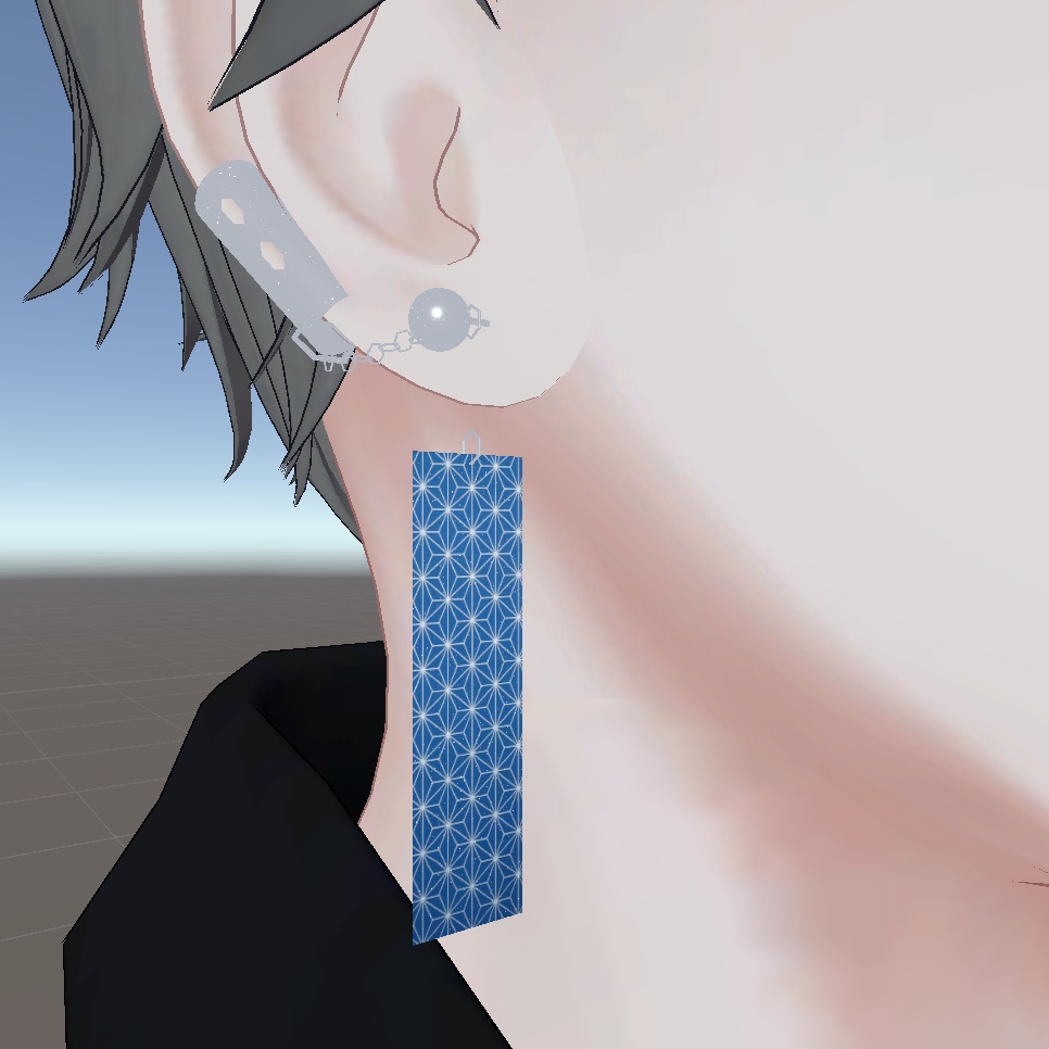 シンプルなシルバーピアス