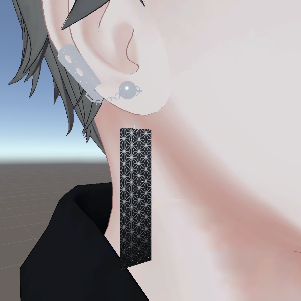 シンプルなシルバーピアス