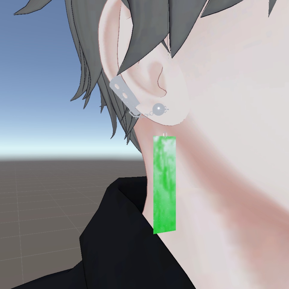 シンプルなシルバーピアス