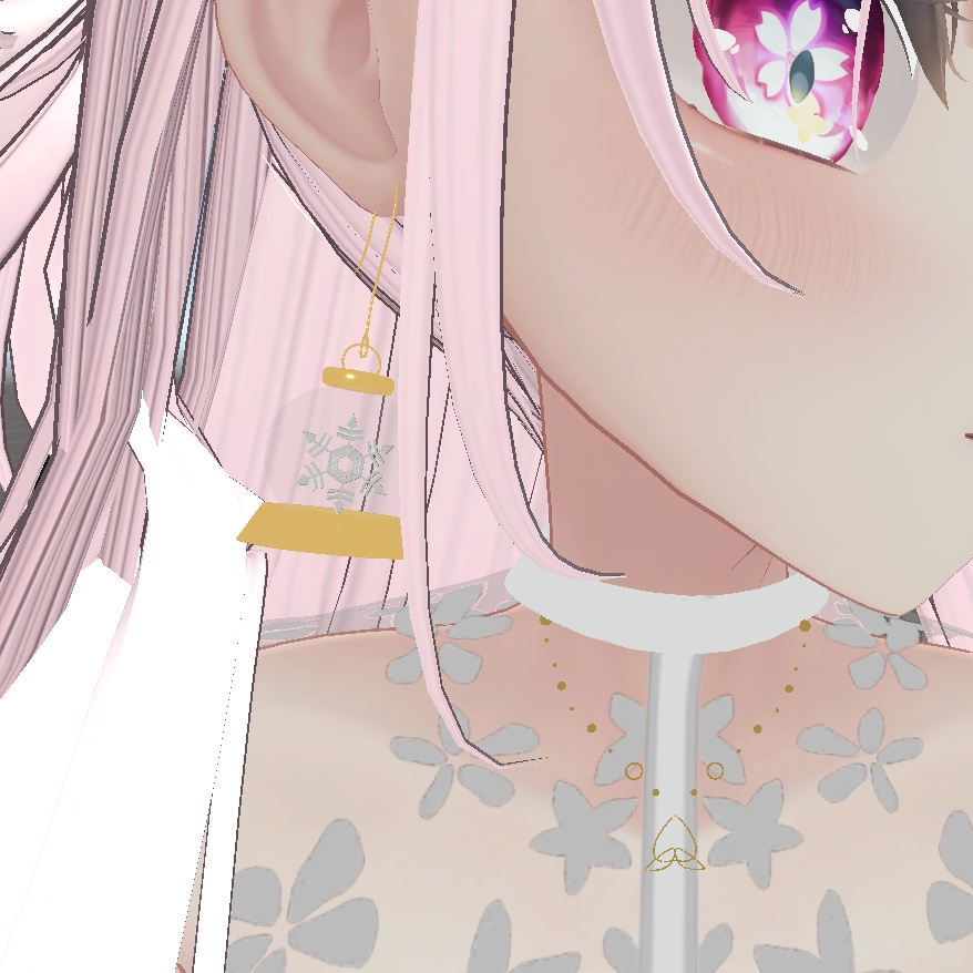 Snow Crystal Dome Earrings