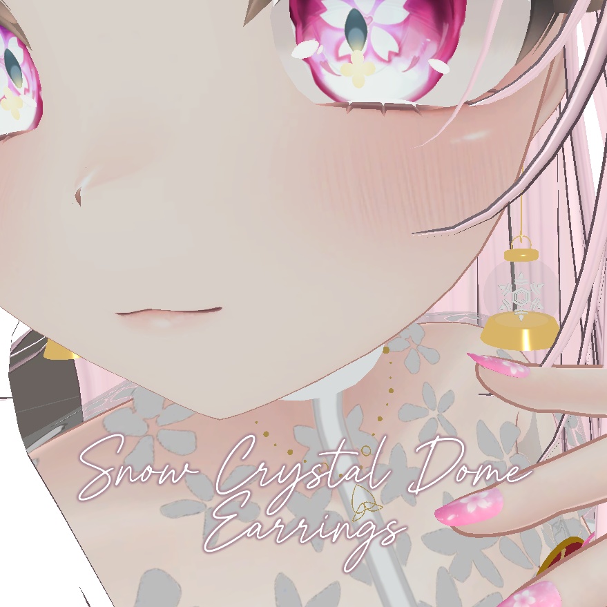 Snow Crystal Dome Earrings