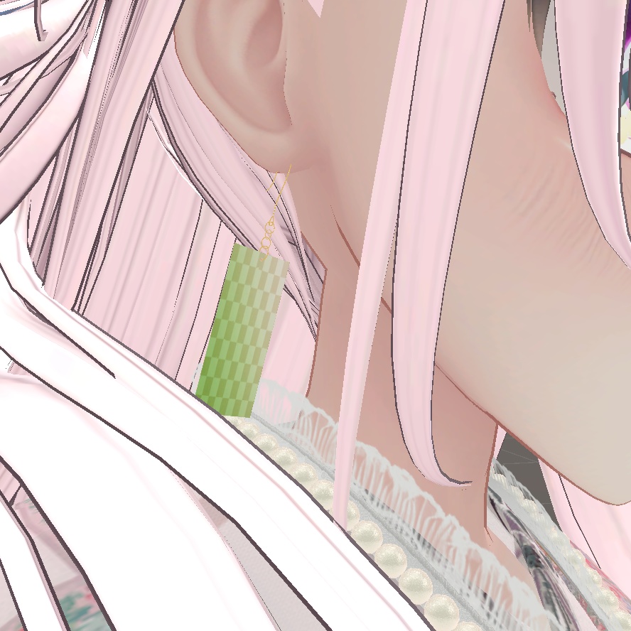 【無料】市松模様のピアス【和風】