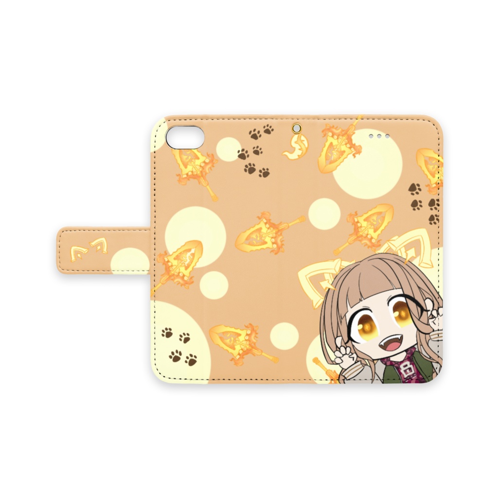 赤ずきんスコップ手帳型iPhoneケース