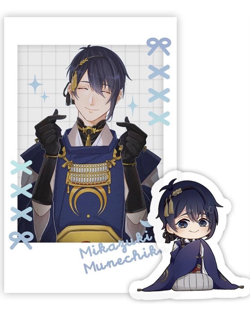 イラストチェキ風カード(三日月)