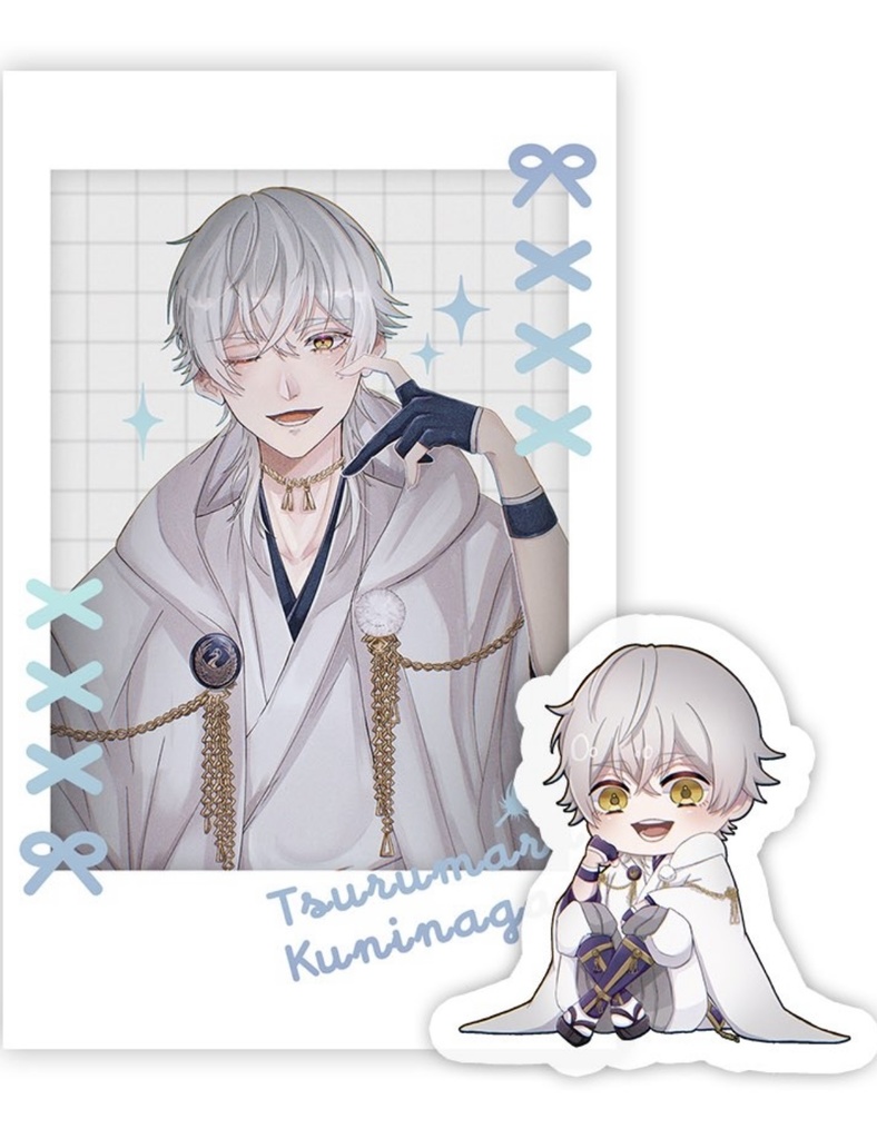 イラストチェキ風カード(鶴丸)