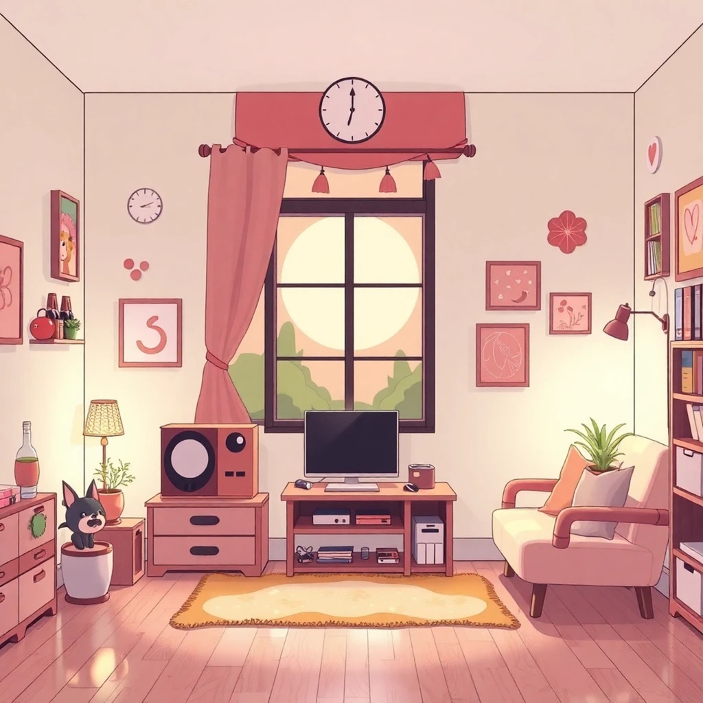 VTuber向けのかわいいお部屋イラスト20点ランダムセット