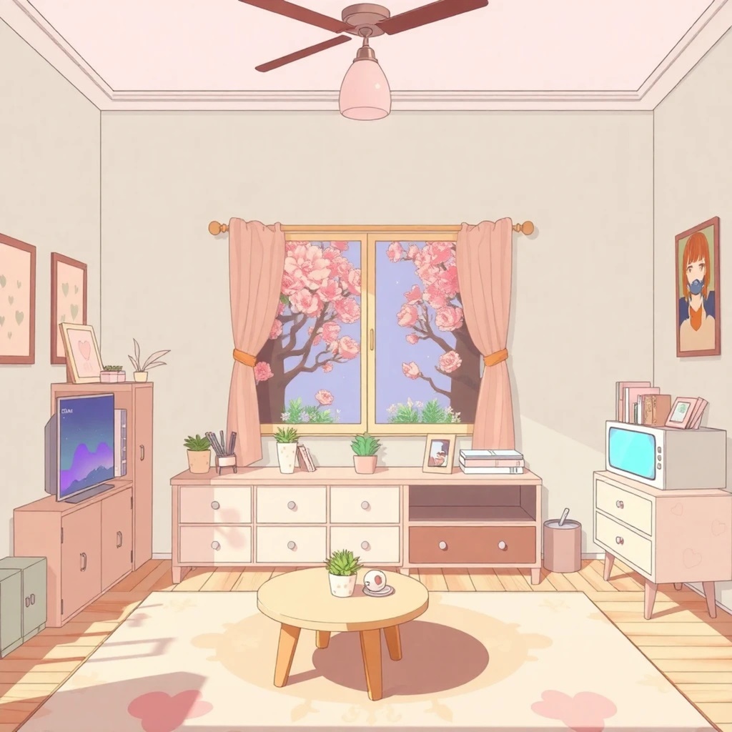 VTuber向けのかわいいお部屋イラスト20点ランダムセット