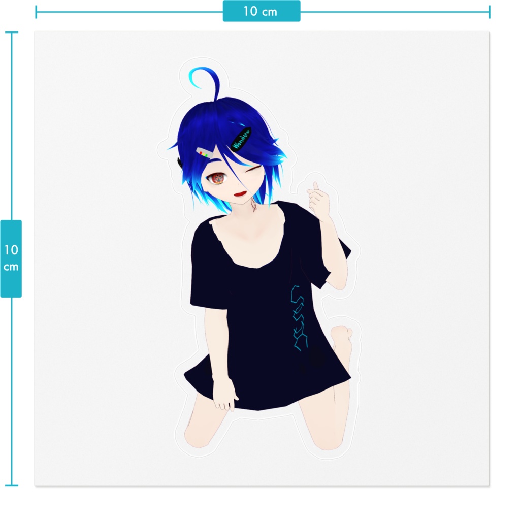 そうきちゃん(v7)ステッカー「微笑むそうきちゃん」