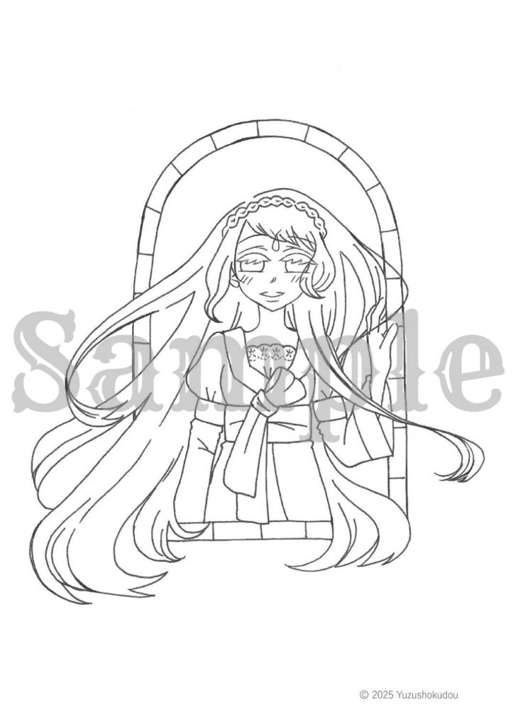 PDF版塗り絵 柚子食堂のぬりえ~アンと植物~