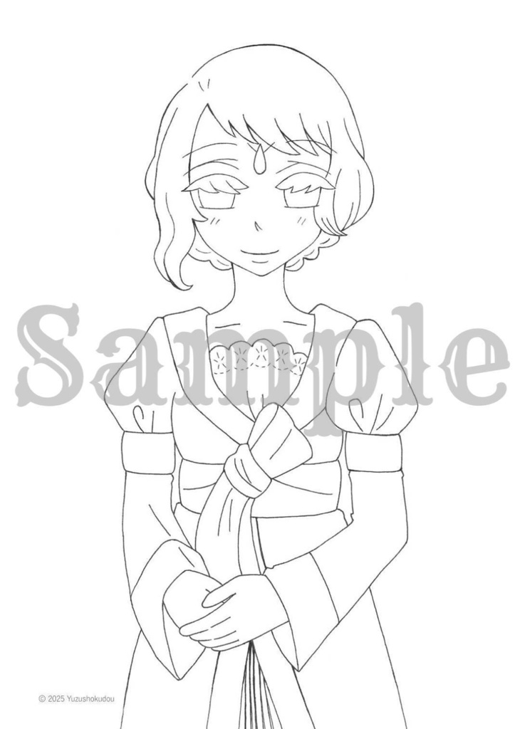 PDF版塗り絵 柚子食堂のぬりえ~アンと植物~