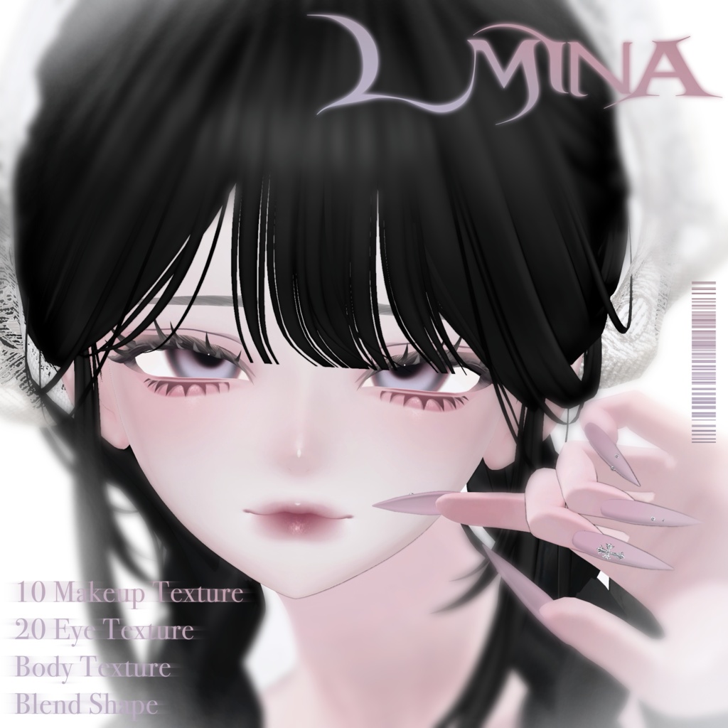 🩶期間限定無料配布中🩶【LUMINA-ルミナ】Eye Texture & Makeup Texture + Blend Shape image