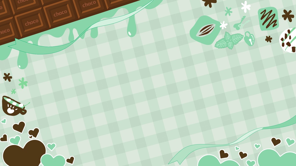 バレンタイン配信素材〈チョコミント〉