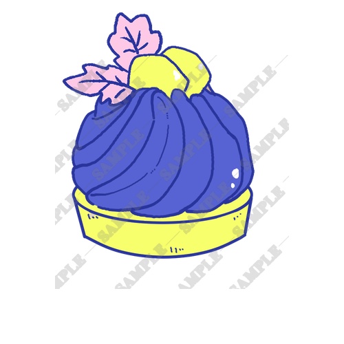 【商用利用OK】お茶会素材(ブルー)