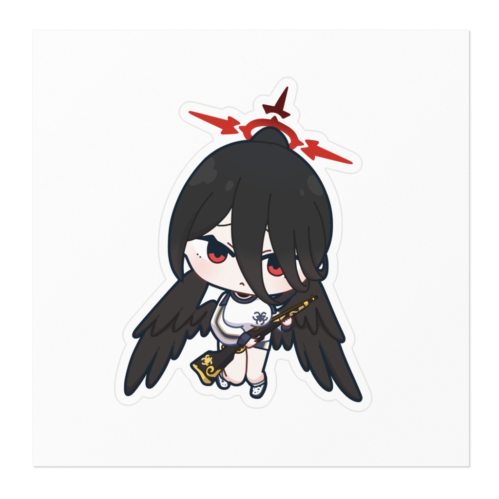 ブルアカステッカー 羽川ハスミ(体操服)