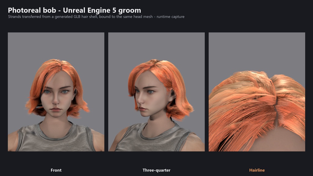Strand Comb|VRoidの髪をリアルな毛に・VRChat用ヘアカード出力【Blender】