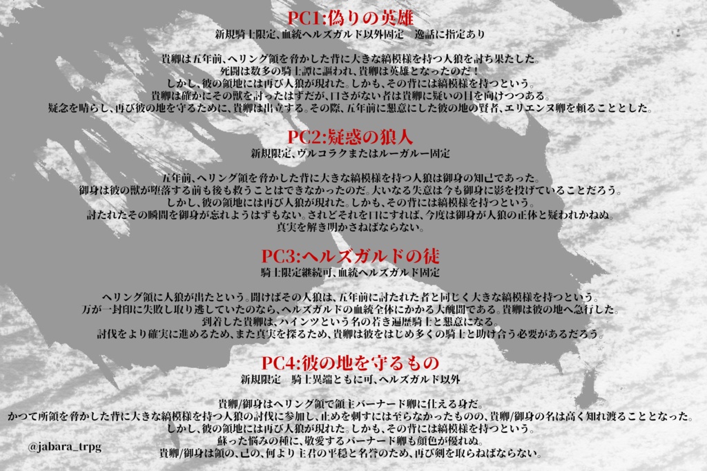 【ドラクルージュシナリオ】獣の本懐