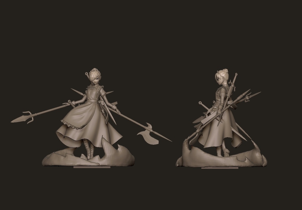 バトルメイド(3Dプリンター用STLデータ)