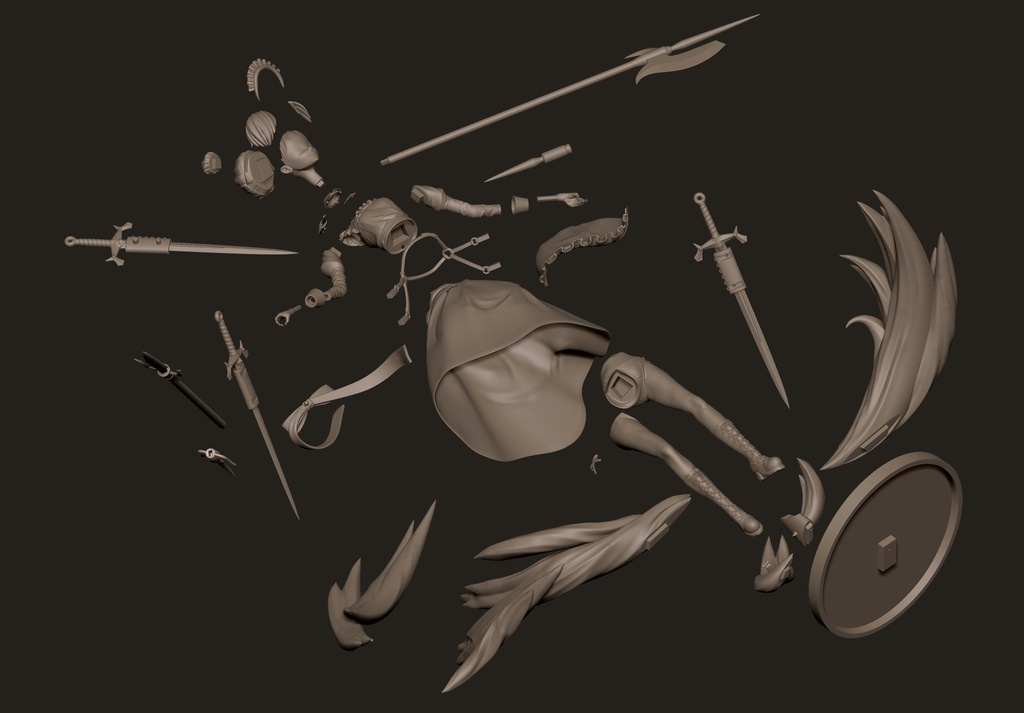 バトルメイド(3Dプリンター用STLデータ)